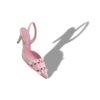 BRAMORA Light Pink Nappa Leather Slingback Pumps