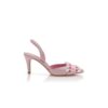 BRAMORA Light Pink Nappa Leather Slingback Pumps