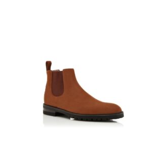 BROMPTON Brown Calf Suede Chelsea Boots