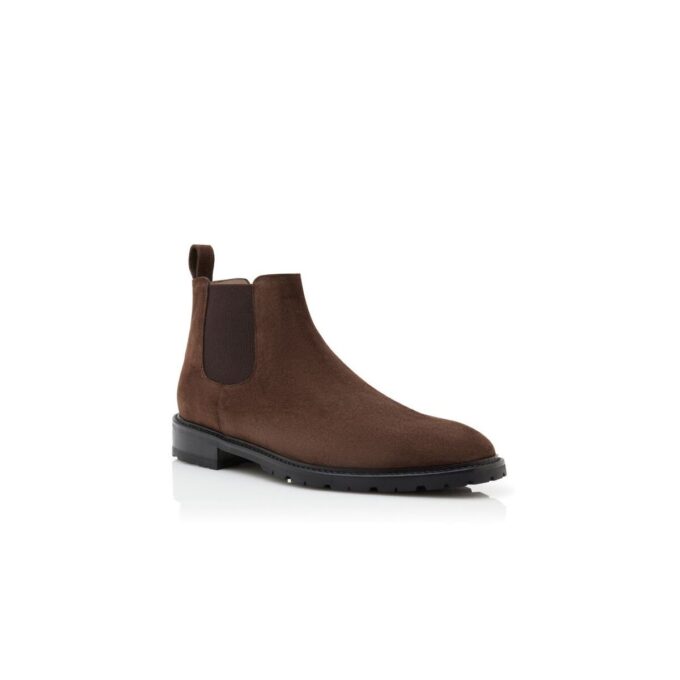 BROMPTON Brown Suede Ankle Boots