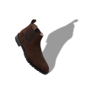 BROMPTON Brown Suede Ankle Boots