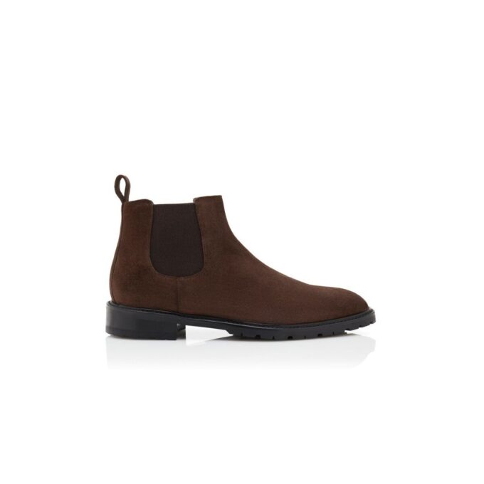 BROMPTON Brown Suede Ankle Boots