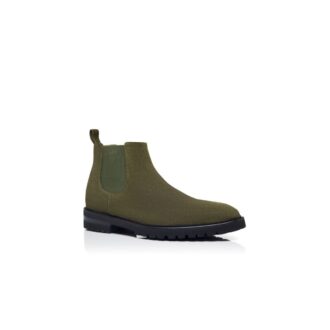 BROMPTON Khaki Suede Ankle Boots