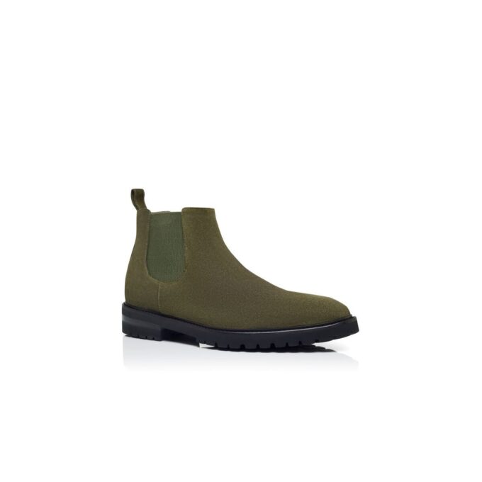 BROMPTON Khaki Suede Ankle Boots