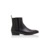 BRUTON Black Calf Leather Ankle Boots