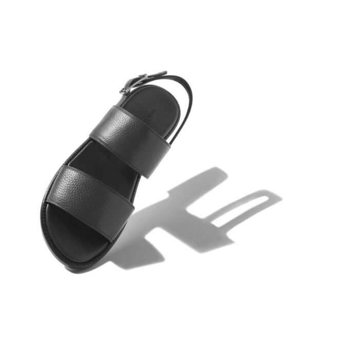 BULGOBIS Black Calf Leather Sandals