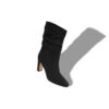 CALASSO Black Suede Mid Calf Boots