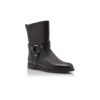 CALICA Black Calf Leather Ankle Boots