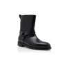 CALICO Black Calf Leather Biker Boots