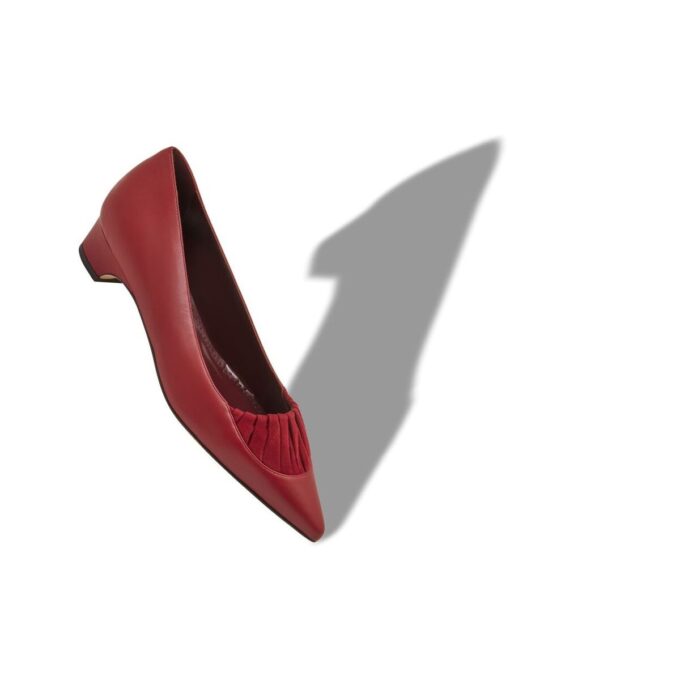 CALZA Red Nappa Leather Pumps