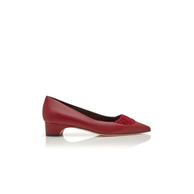CALZA Red Nappa Leather Pumps