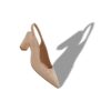 CALZASLI Light Beige Nappa Leather Slingback Pumps