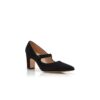 CAMPARIBA Black Suede Mary Jane Pumps