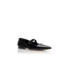 CAMPARIFLAT Black Patent Leather Mary Jane Flat Pumps