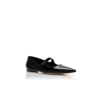 CAMPARIFLAT Black Patent Leather Mary Jane Flat Pumps