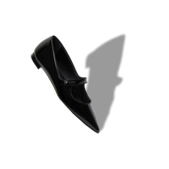 CAMPARIFLAT Black Patent Leather Mary Jane Flat Pumps
