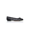 CAPBAL Black Lace Ballerina Flats