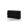 CAPRIPLA Black Lace Embroidered Clutch