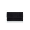 CAPRIPLA Black Lace Embroidered Clutch