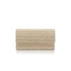CAPRIPLA Light Beige and Cream Raffia Clutch