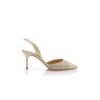 CAPSLI Light Beige Linen Slingback Pumps