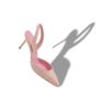 CAPSLI Light Pink Linen Slingback Pumps