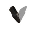 CARLTON Black Suede Jewel Buckle Loafers