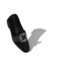 CARLTON Navy Blue Velvet Jewelled Buckle Loafers