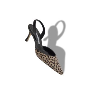 CAROLYNE 70 Animal Print Calf Hair Slingback Pumps