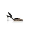 CAROLYNE 70 Animal Print Calf Hair Slingback Pumps