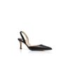 CAROLYNE 70 Black Nappa Leather Slingback Pumps