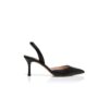CAROLYNE 70 Black Nappa Leather Slingback Pumps