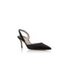 CAROLYNE 70 Black Satin Slingback Pumps
