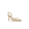CAROLYNE 70 Gold Nappa Leather Slingback Pumps