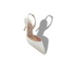 CAROLYNE 70 Light Cream Satin Slingback Pumps