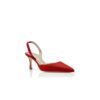 CAROLYNE 70 Red Nappa Leather Slingback Pumps