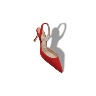 CAROLYNE 70 Red Nappa Leather Slingback Pumps