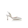 CAROLYNE 70 Silver Nappa Leather Slingback Pumps