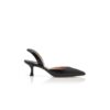 CAROLYNE Black Nappa Leather Slingback Pumps