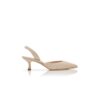 CAROLYNE Light Beige Suede Slingback Pumps