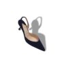 CAROLYNE Navy Blue Suede Slingback Pumps