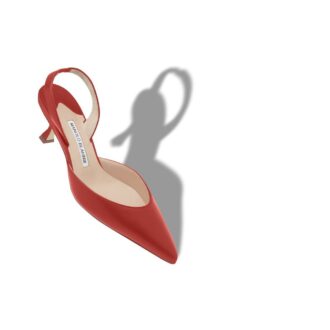 CAROLYNE Red Nappa Leather Slingback Pumps