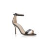 CHAOS Black Nappa Leather Ankle Strap Sandals