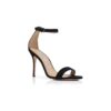 CHAOS Black Suede Ankle Strap Sandals