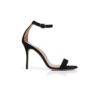 CHAOS Black Suede Ankle Strap Sandals