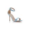 CHAOS Light Blue Satin Ankle Strap Sandals