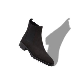 CHELATA Black Suede Chelsea Boots
