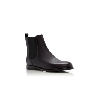CHELSA Black Calf Leather Chelsea Boots