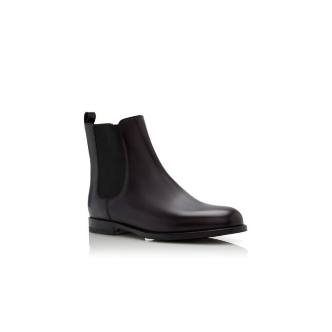 CHELSA Black Calf Leather Chelsea Boots