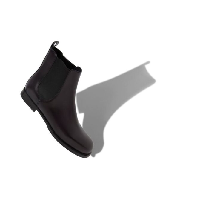 CHELSA Black Calf Leather Chelsea Boots